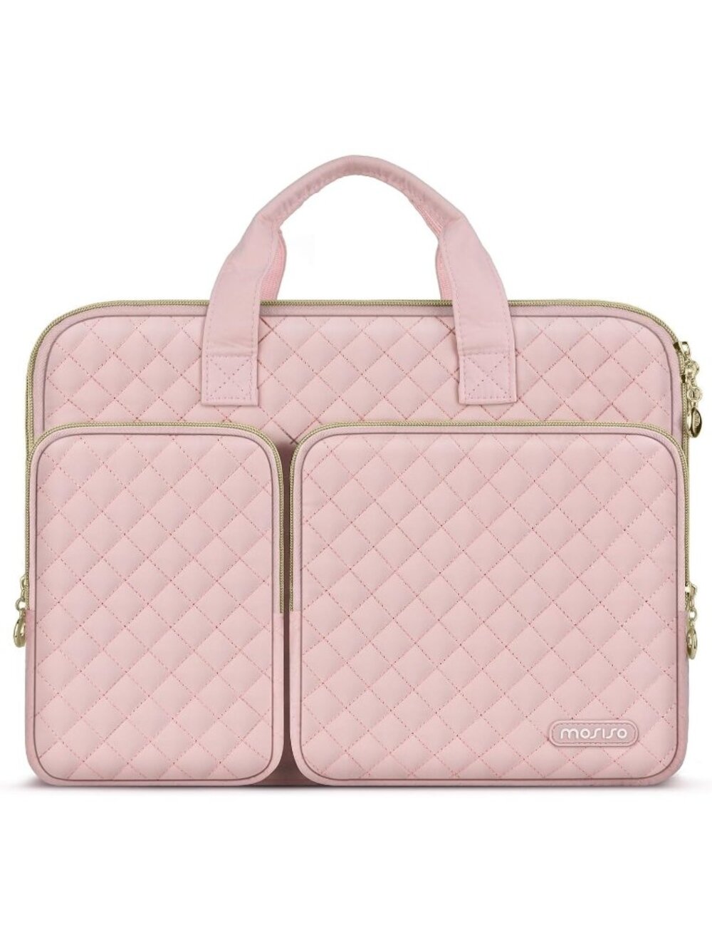 Mosiso 360 Protective Laptop Shoulder Bag for 13-13.3" Notebook Sleeve Case Pink